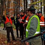 Ze společné lovecké akce v režijní honitbe Skuhrov II